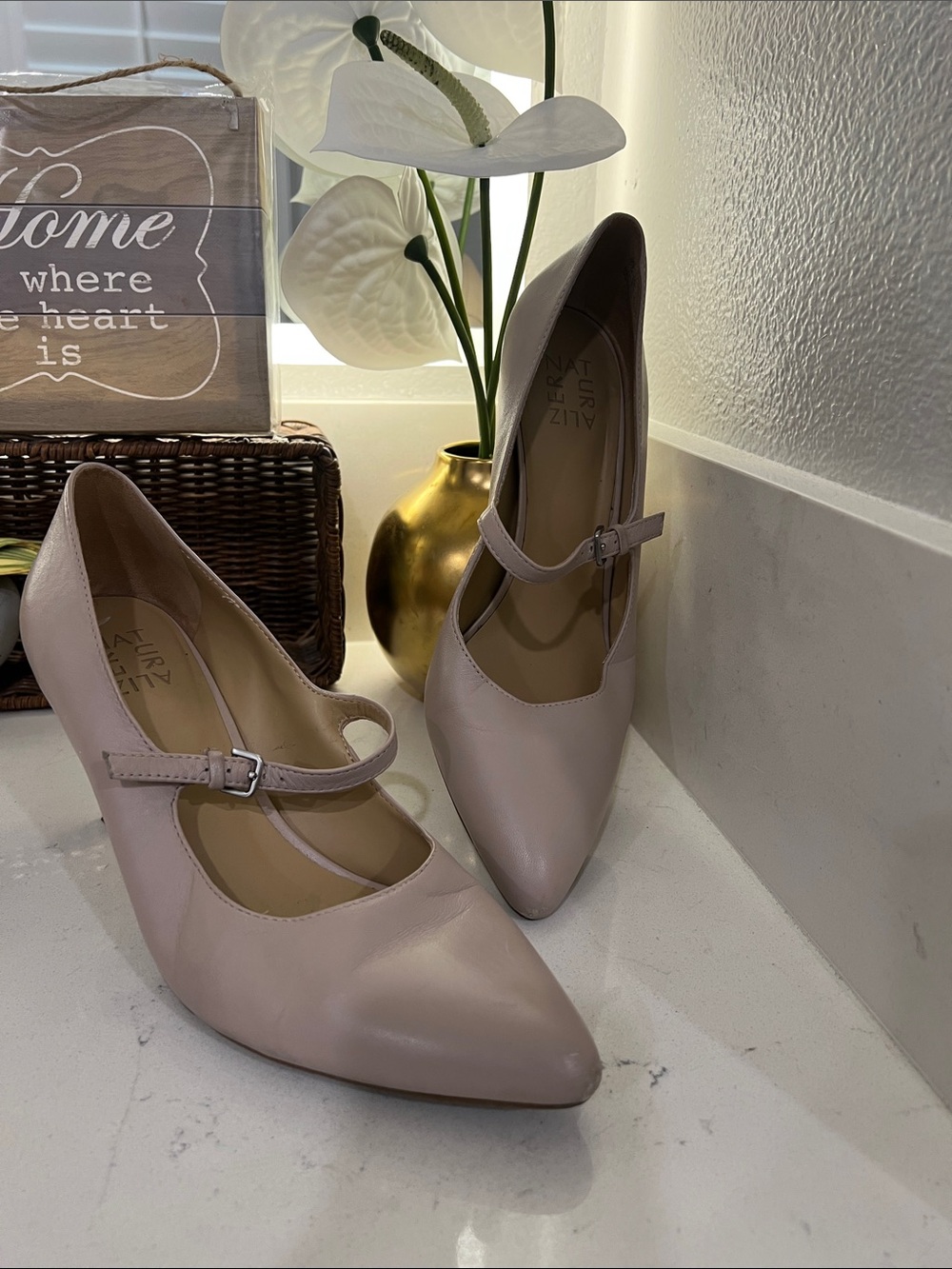 Naturalizer Blush Mary Jane Pointed-Toe Pumps women’s size 10.